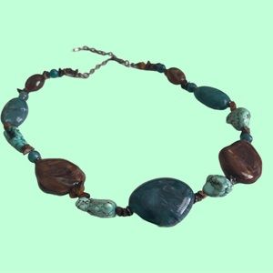 Beaded and semi precious stones vintage necklace from 2009